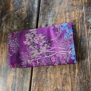 Vintage Korean Silk Wallet/Checkbook/Phone Holder
